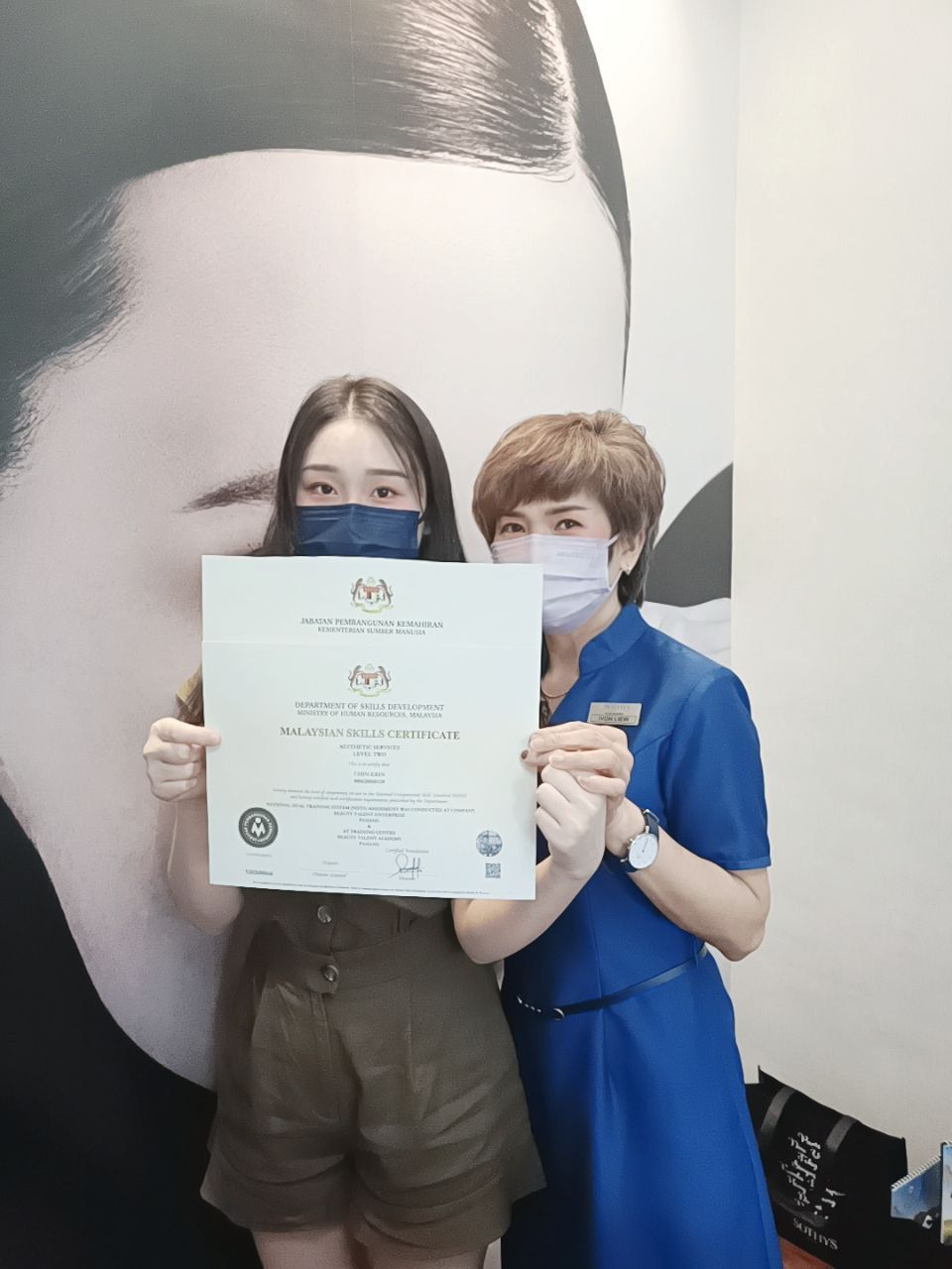 Proud graduates at the ceremony